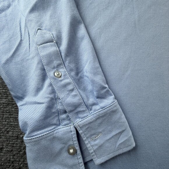 Tommy Bahama 2XL Check Island Zone Cotton Polyester Button-Down Blue Pocket Men - Picture 5 of 16